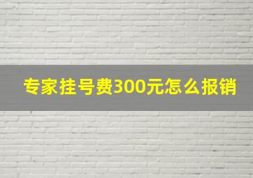 专家挂号费300元怎么报销