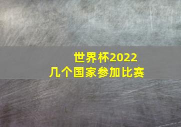 世界杯2022几个国家参加比赛