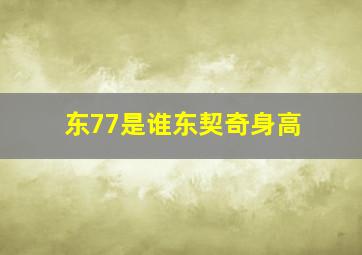 东77是谁东契奇身高