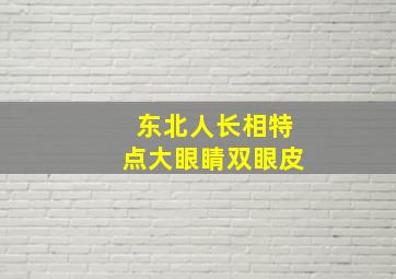 东北人长相特点大眼睛双眼皮