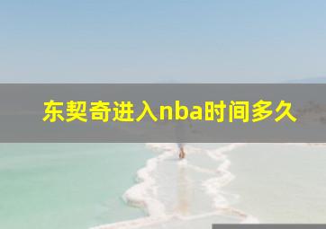 东契奇进入nba时间多久