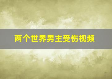 两个世界男主受伤视频