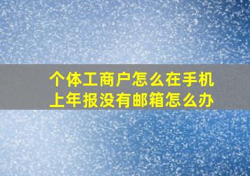 个体工商户怎么在手机上年报没有邮箱怎么办