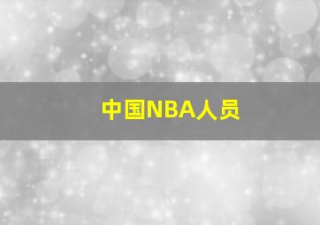 中国NBA人员