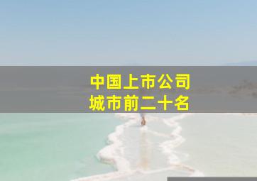 中国上市公司城市前二十名