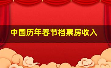 中国历年春节档票房收入