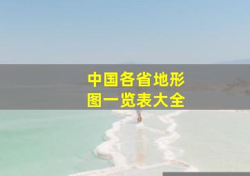 中国各省地形图一览表大全