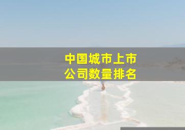 中国城市上市公司数量排名