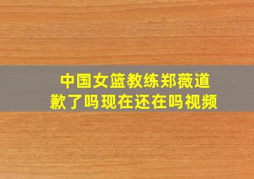 中国女篮教练郑薇道歉了吗现在还在吗视频