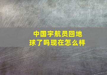 中国宇航员回地球了吗现在怎么样