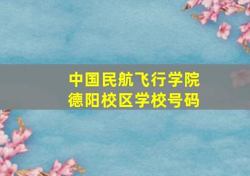 中国民航飞行学院德阳校区学校号码