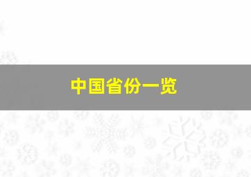 中国省份一览