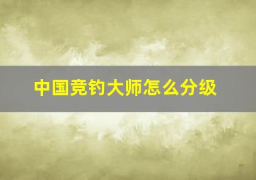 中国竞钓大师怎么分级