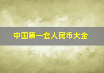 中国第一套人民币大全