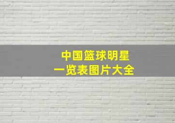 中国篮球明星一览表图片大全