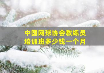 中国网球协会教练员培训班多少钱一个月