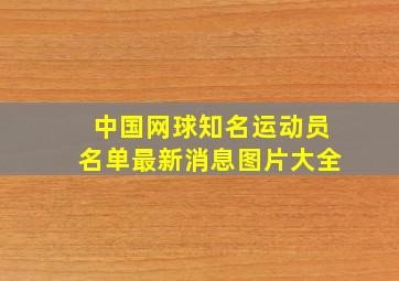 中国网球知名运动员名单最新消息图片大全