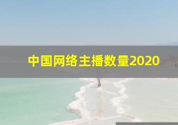 中国网络主播数量2020