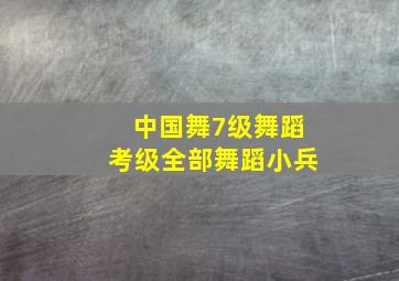 中国舞7级舞蹈考级全部舞蹈小兵