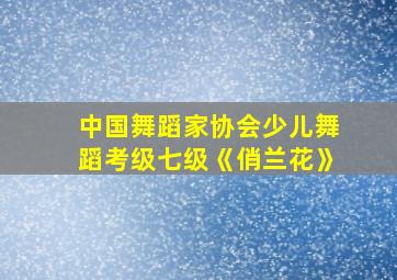 中国舞蹈家协会少儿舞蹈考级七级《俏兰花》