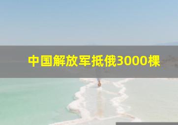 中国解放军抵俄3000棵