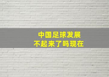 中国足球发展不起来了吗现在