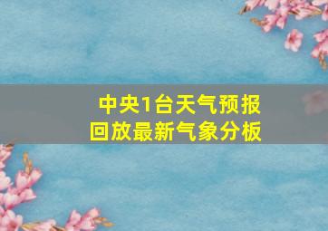 中央1台天气预报回放最新气象分板