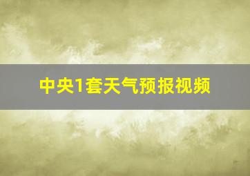 中央1套天气预报视频