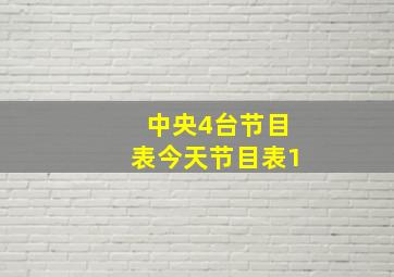 中央4台节目表今天节目表1