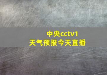 中央cctv1天气预报今天直播