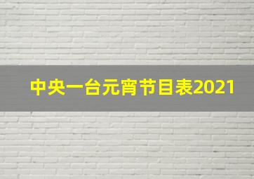 中央一台元宵节目表2021