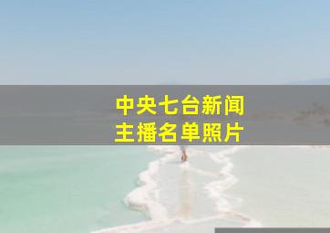 中央七台新闻主播名单照片