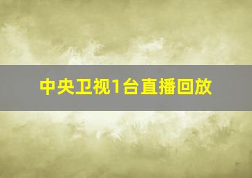 中央卫视1台直播回放