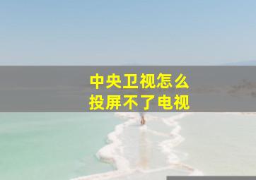 中央卫视怎么投屏不了电视