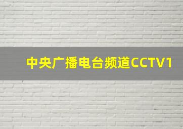 中央广播电台频道CCTV1