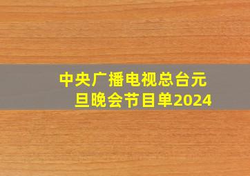 中央广播电视总台元旦晚会节目单2024