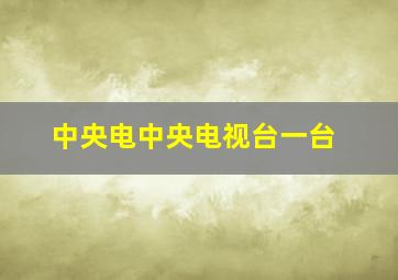 中央电中央电视台一台