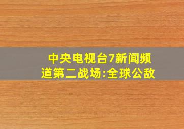 中央电视台7新闻频道第二战场:全球公敌