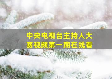 中央电视台主持人大赛视频第一期在线看