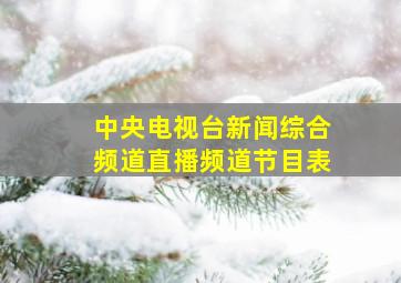 中央电视台新闻综合频道直播频道节目表