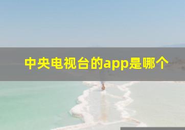 中央电视台的app是哪个