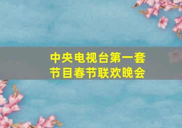 中央电视台第一套节目春节联欢晚会