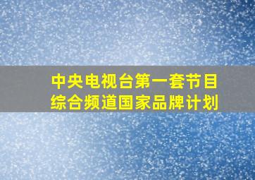 中央电视台第一套节目综合频道国家品牌计划