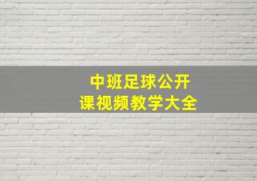 中班足球公开课视频教学大全