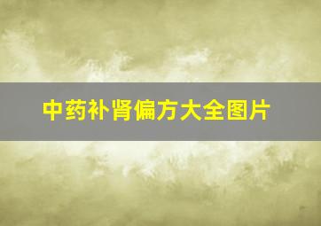 中药补肾偏方大全图片