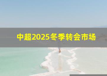 中超2025冬季转会市场