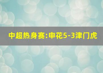 中超热身赛:申花5-3津门虎