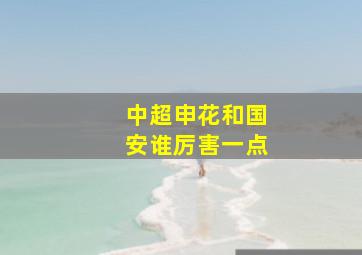 中超申花和国安谁厉害一点