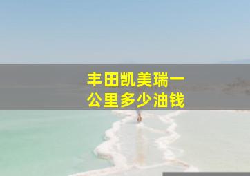 丰田凯美瑞一公里多少油钱