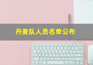 丹麦队人员名单公布